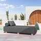 preview thumbnail 11 of 9, Jaxx Alvy Outdoor Sun Lounger - Luxurious Sunbed with Wood Feet Sunbrella