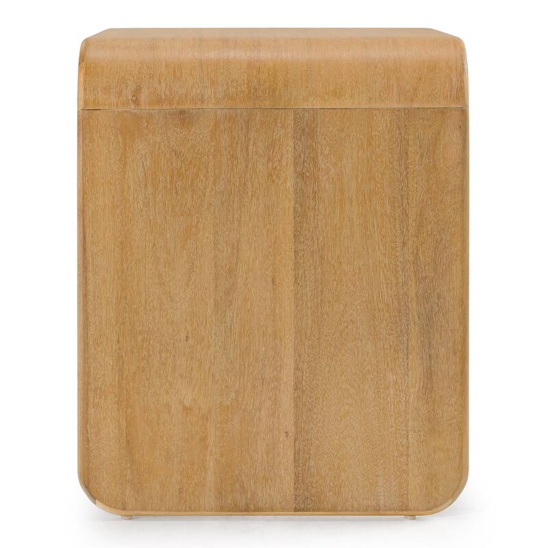 Modrest Dresden Modern Natural Acacia 1-Drawer Nightstand