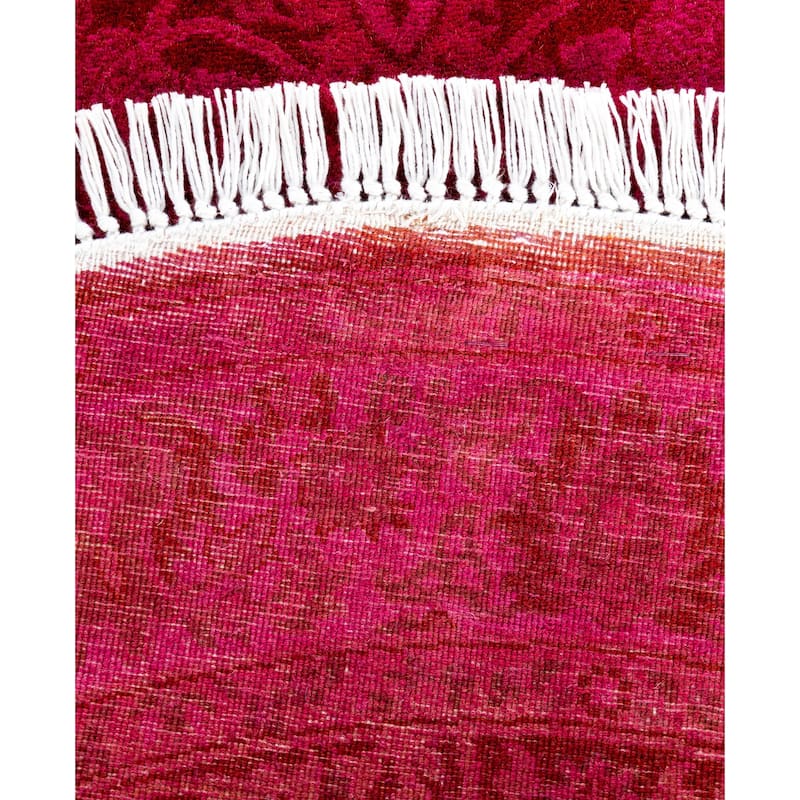 Overdyed One-of-a-Kind Hand-Knotted Area Rug - Pink - 3' 1" x 3' 1"