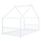 preview thumbnail 8 of 9, 2 Size White Metal House Bed with Metal Frame Playhouse Design for Kids
