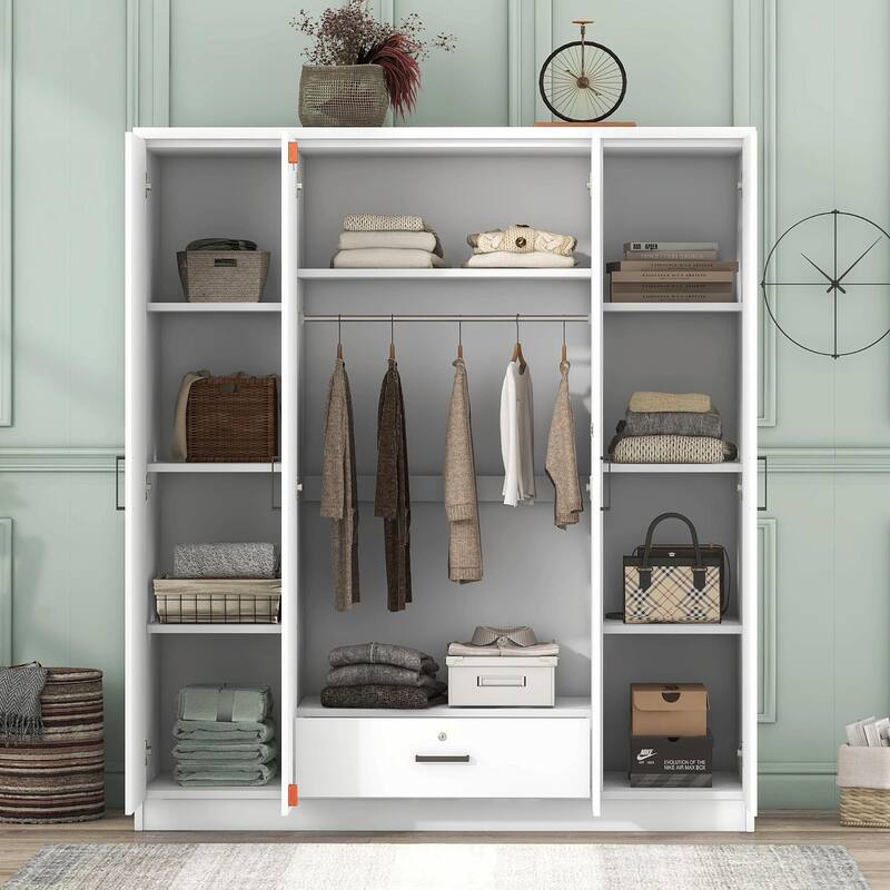 4-Door Wardrobe with 1 Drawer