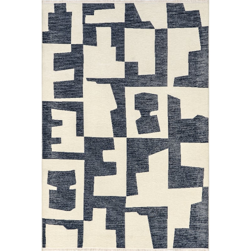 Nuloom Viktoria SuperiorWash Modern Abstract Reversible Machine Washable Area Rug