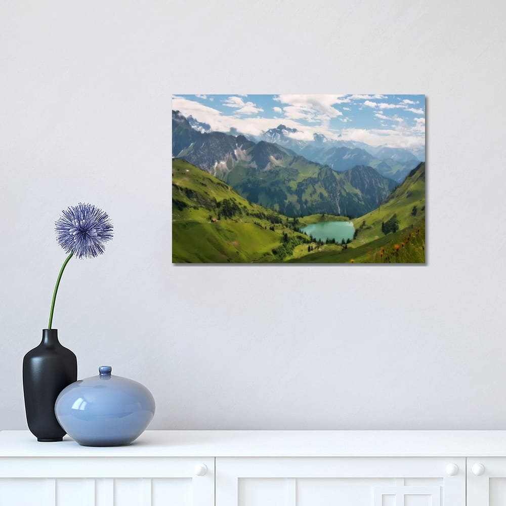 iCanvas "Swiss Alps Spring Mountain Landscape" by Unknown Artist Canvas Print