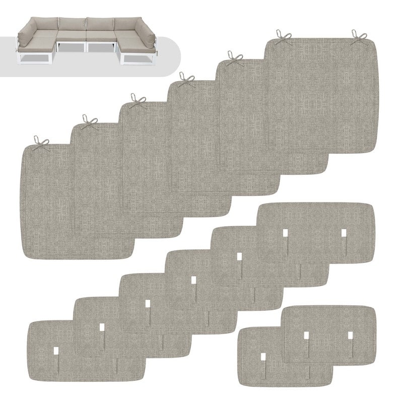 FINCATI 28" × 28" Outdoor Cushion Cover, Sofa Cushion Replacement Slipcover, Patio Seat Cover 28 Inches (COVER ONLY!)