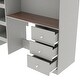 preview thumbnail 8 of 10, Wood Full Size Loft Bed with Built-in Wardrobe, Desk, Storage Shelves, and Drawers