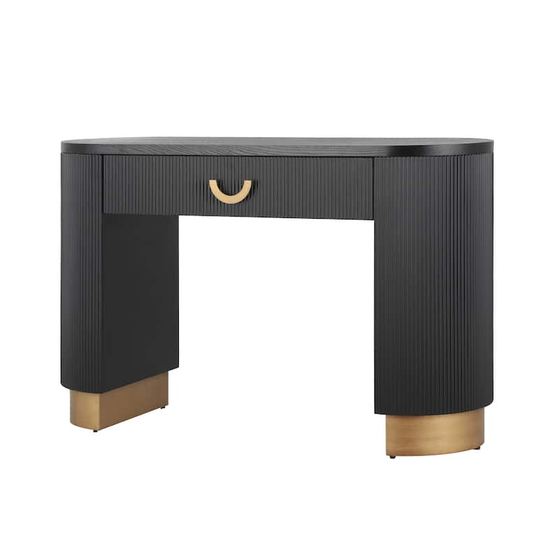 Mirod Modern Console Table with Vertical Ribbed Design