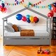 preview thumbnail 14 of 49, Kid Bed Frame Full Size Wooden House Platform Bed with Twin Size Trundle