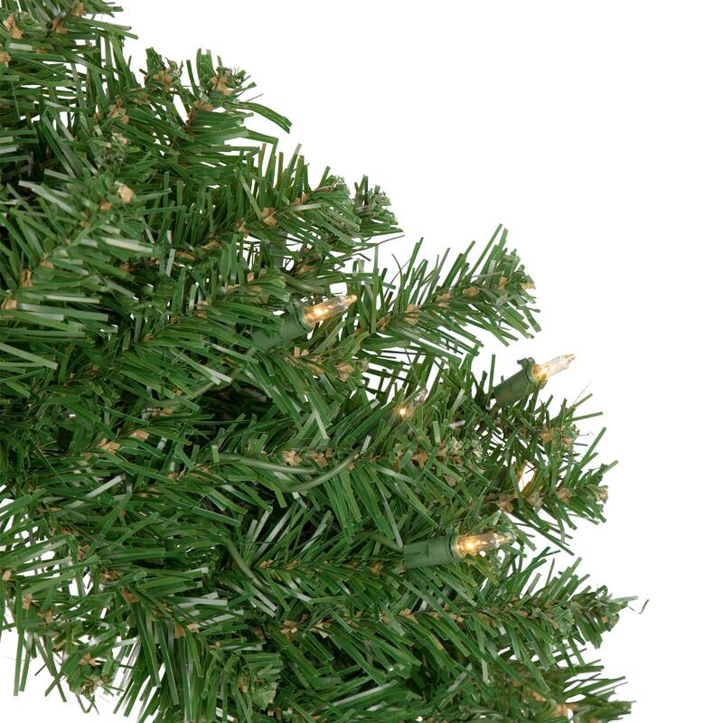 5-Piece Pre-Lit Artificial Wolcott Spruce Christmas Entryway Set - 4 Foot