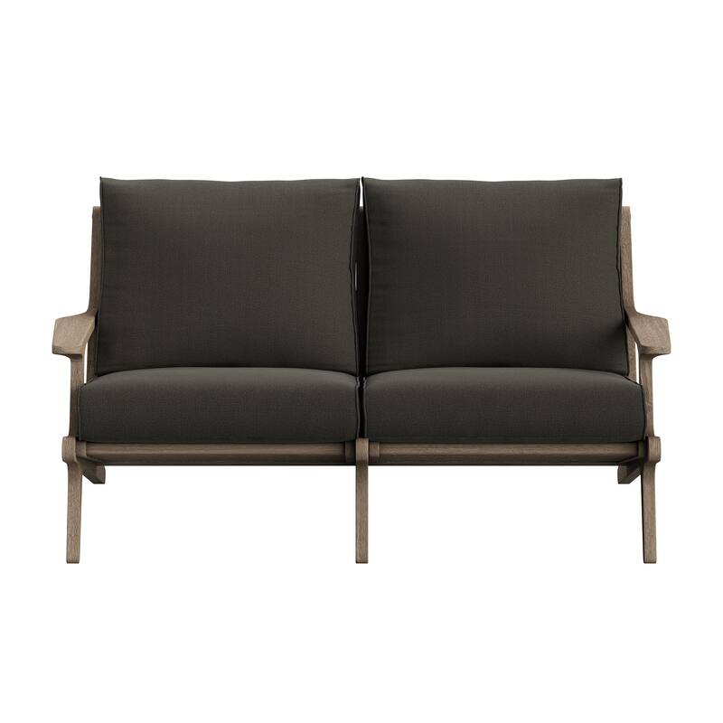 Saratoga Outdoor Patio Teak Wood Loveseat