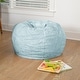 preview thumbnail 86 of 157, Small Refillable Bean Bag Chair for Kids and Teens Teal Furry