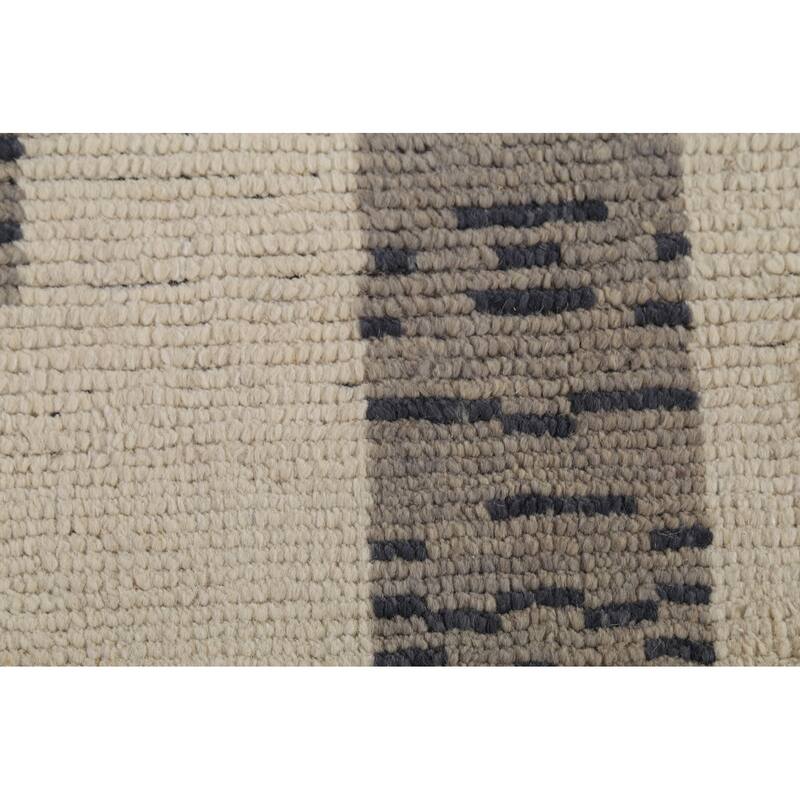 Moroccan Modern Area Rug Hand-Knotted Wool Carpet - 8'11"x 13'1"