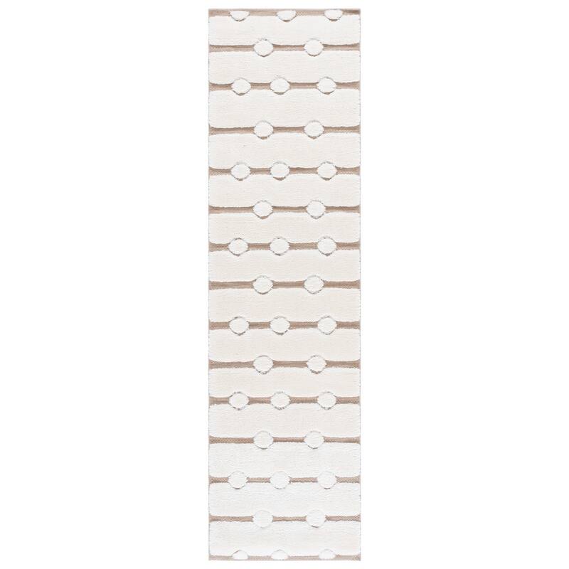 SAFAVIEH Celebrity Annetraud Modern Rug - 2'2" x 8' Runner - Ivory/Beige