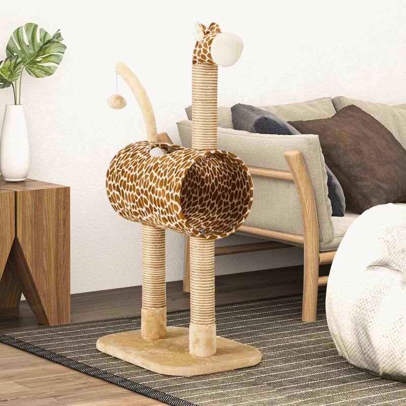 EROMMY Cat Tree – Multi-Level Cat Tower with Sisal Scratching Posts & Swing Ball, Modern Cat Furniture for Indoor Cats