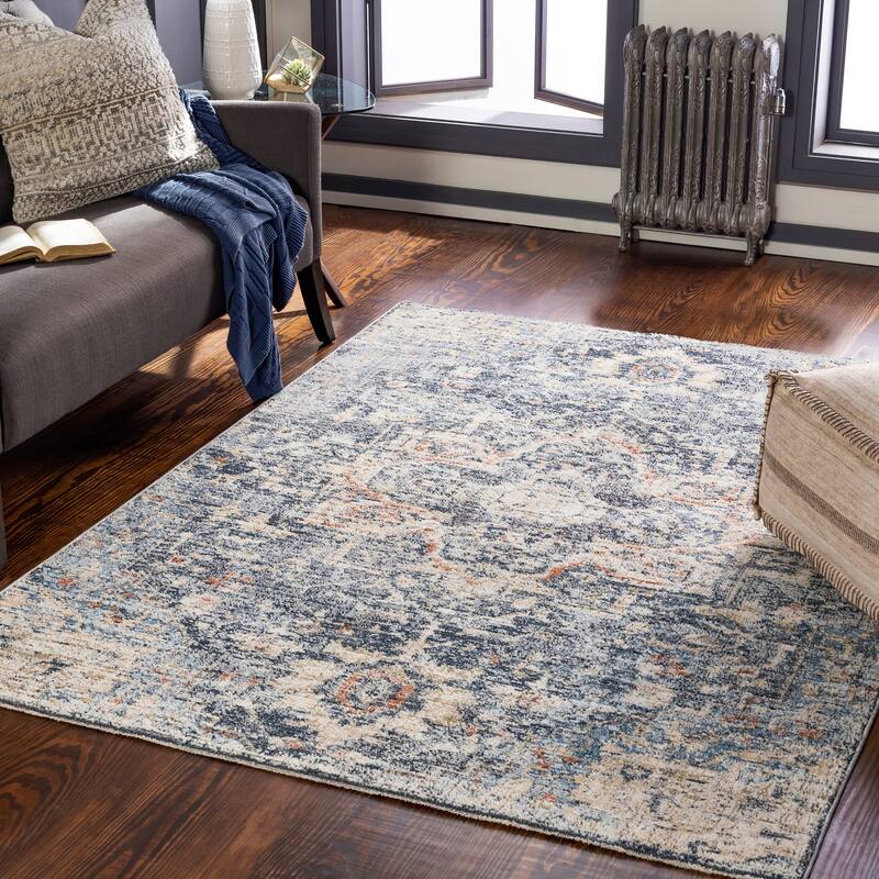 Artistic Weavers Afsun Traditional Medallion Area Rug - 8'10" x 13' - Blue