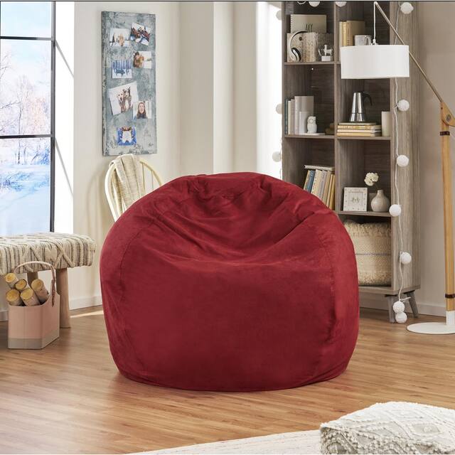 Madison Faux Suede 5-foot Beanbag Chair by Christopher Knight Home