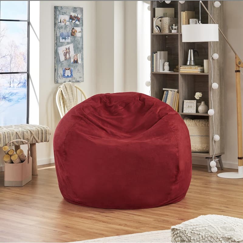 Madison Faux Suede 5-foot Beanbag Chair by Christopher Knight Home