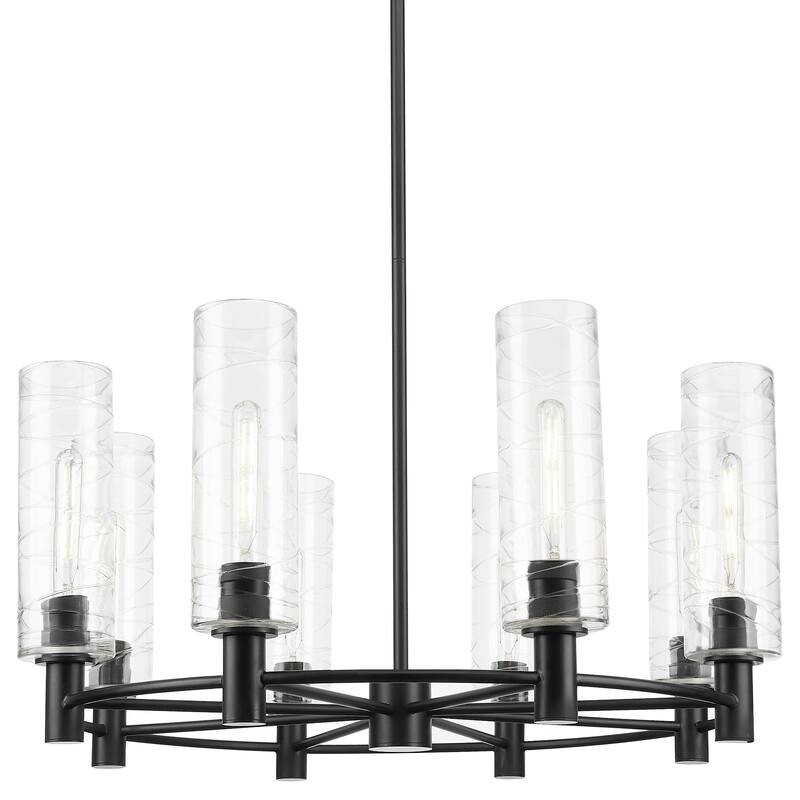Innovations Lighting 434-8CR-G434-12DE Crown Point 8 Light 32" Wide - Matte Black