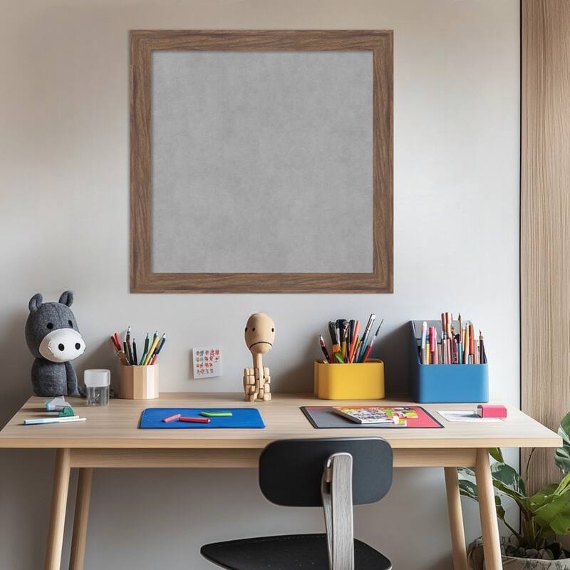 Amanti Art Pia Medium Brown Narrow Framed