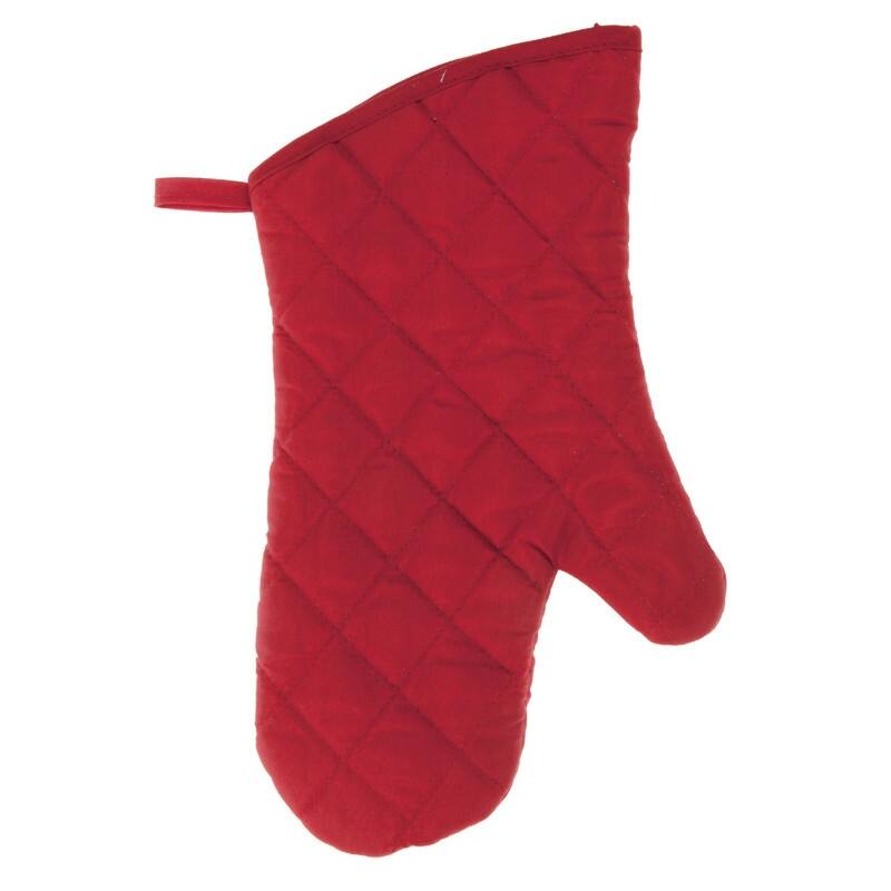 Quilted Oven Mitt (Red) (7.5" X 13") - Set of 4