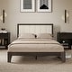 preview thumbnail 18 of 24, HOMCOM Full Size Bed Frame with Upholstered Headboard, Platform Bed Frame with Wooden Slats