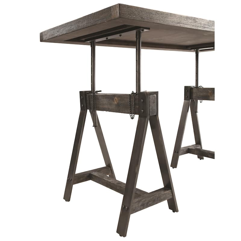 Rustic Industrial Design Home Office Adjustable Desk