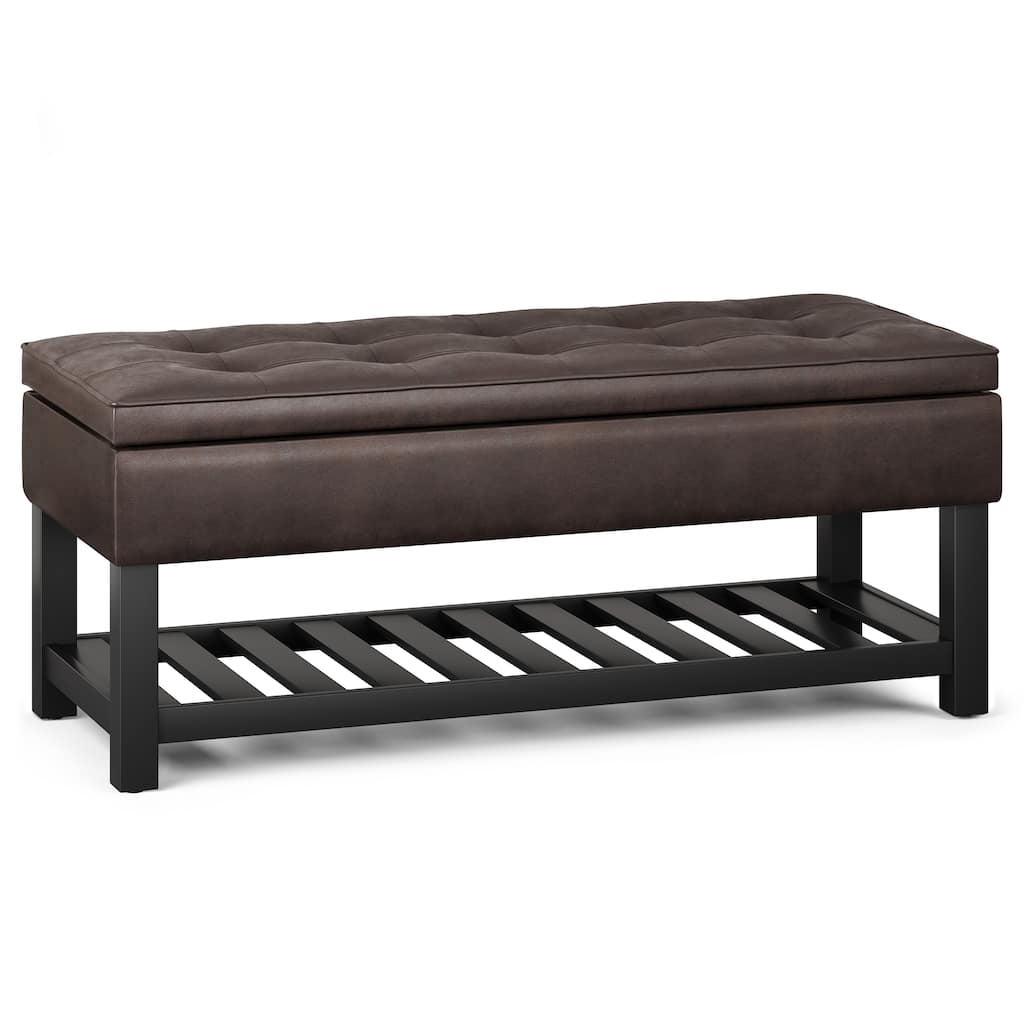 Storage Ottoman Bench with Open Bottom