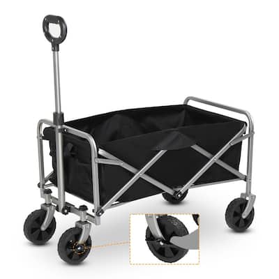 220lbs Capacity Collapsible Steel Frame Outdoor Utility Wagon Cart