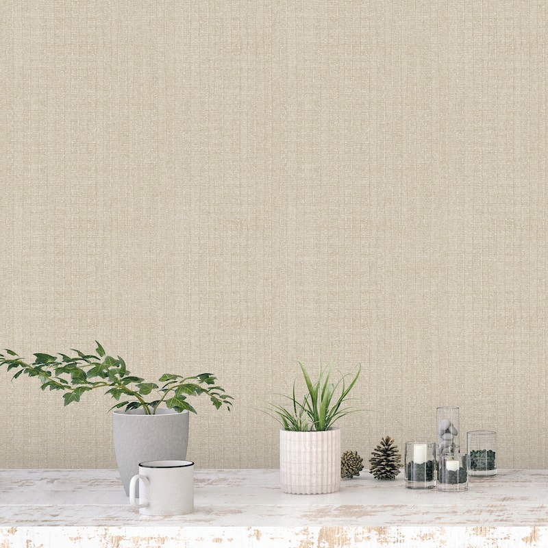 Galerie Wallcoverings Bazaar Moss Stripe Design Non-woven Matte Wallpaper Roll