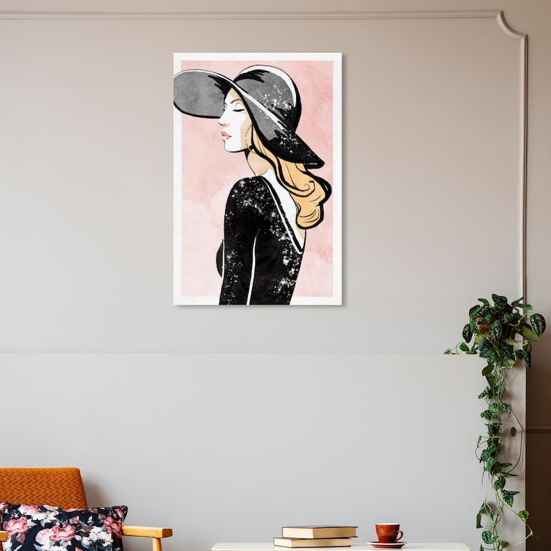 Wynwood Studio Fashion and Glam Woman of Prestige Pink and Glam Wall Art Canvas Print - 30 x 20