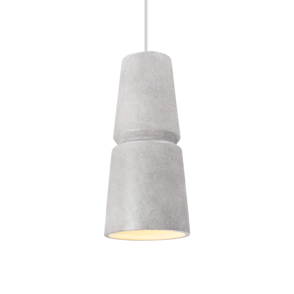 Carson Carrington Salleryd Cone Small Pendant - Matte Black, Concrete, White