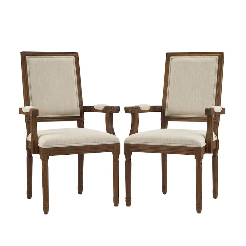Maria French Country Upholstered Dining Chairs by Christopher Knight Home - 23.75" L x 23.75" W x 39.75" H