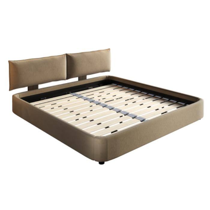 King Size Cloud Bed Frame with Movable Headboard, Chenille Upholstered & No Box Spring Needed