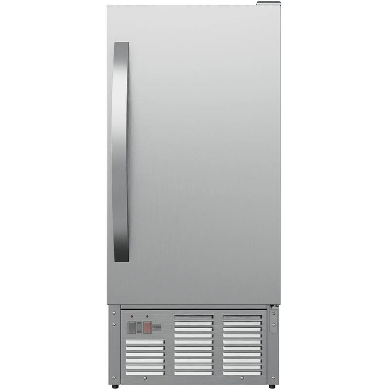 EdgeStar 15 Inch Wide 25 Lbs. Capacity Built-In Ice Maker with 50 Lbs. - Stainless Steel