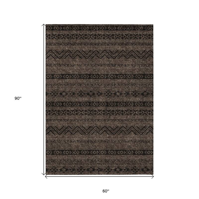 HomeRoots Southwestern Transitional Rectangle Outdoor Rug