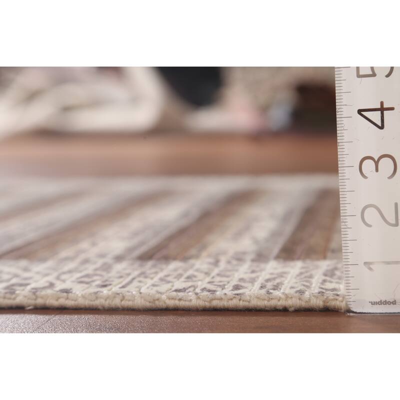 Abstract Oriental Accent Rug Handmade Wool Carpet - 2'9"x 5'0"