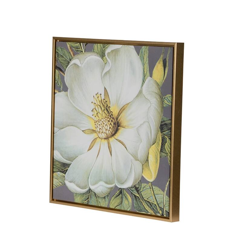 Modern White and Gold Botanical Wall Decor with Pine, for Living Room Dining Room Bedroom Hallway Set of 4