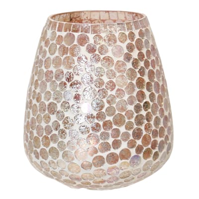 StyleCraft Glass Vase - Pink Mosaic