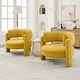 preview thumbnail 18 of 43, Modern Relvet Accent Chair with Spacious Round Seat for Living Room