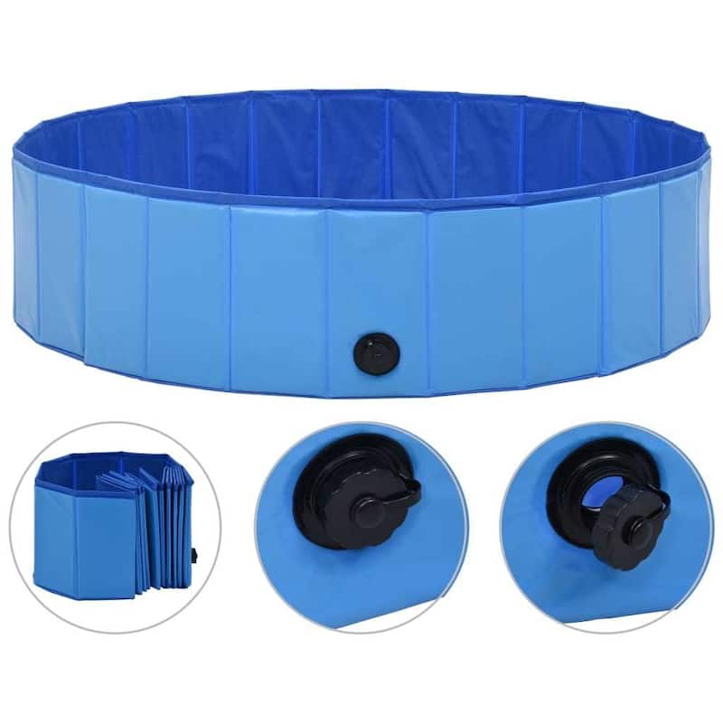 Foldable Dog Swimming Pool - 47.2" x 11.8"