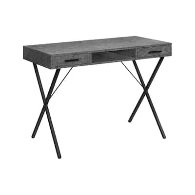 Computer Desk, Home Office, Laptop, Left, Right Set-up, Storage Drawers, 42"l, Work, Grey Laminate