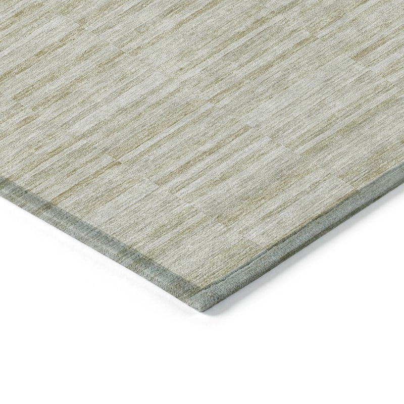 Machine Washable Indoor/ Outdoor Chantille Contemporary Blocks Rug