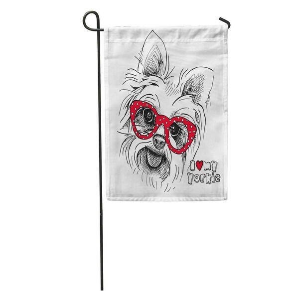 Large YORKIE house FLAG Yorkshire Terrier flag LIGHT HOUSE Dog ART painting