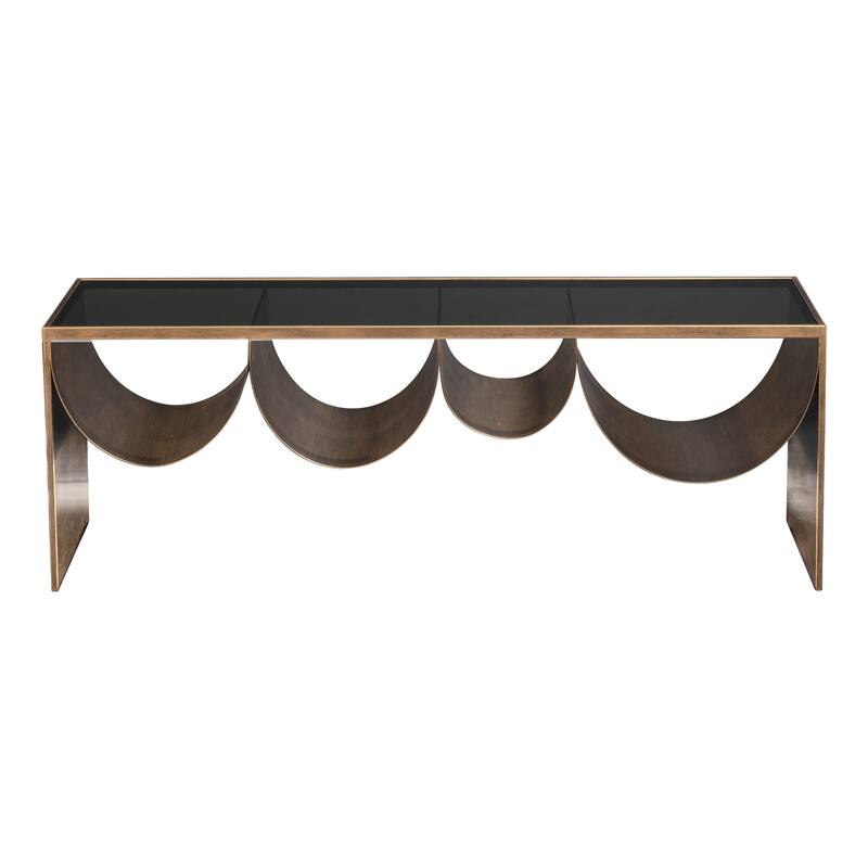 Reed Coffee Table Brass & Black