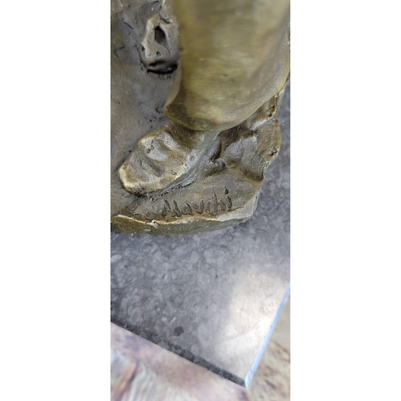 Al Pacino Scarface Say Hello To My Little Friend Bronze Statue Sculpture Figure Signed Art 14 Inches X 8 Inches