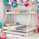 preview thumbnail 2 of 10, Twin over Full Bunk Bed with Safety Guardrail and Convenient Trundle for Home