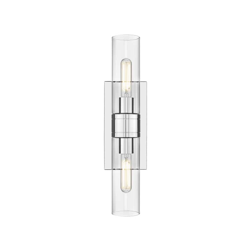 Innovations Lighting Ballston Urban - 2 Light 8" Wall-Mounted Bath Vanity Light - Clear/Polished Chrome