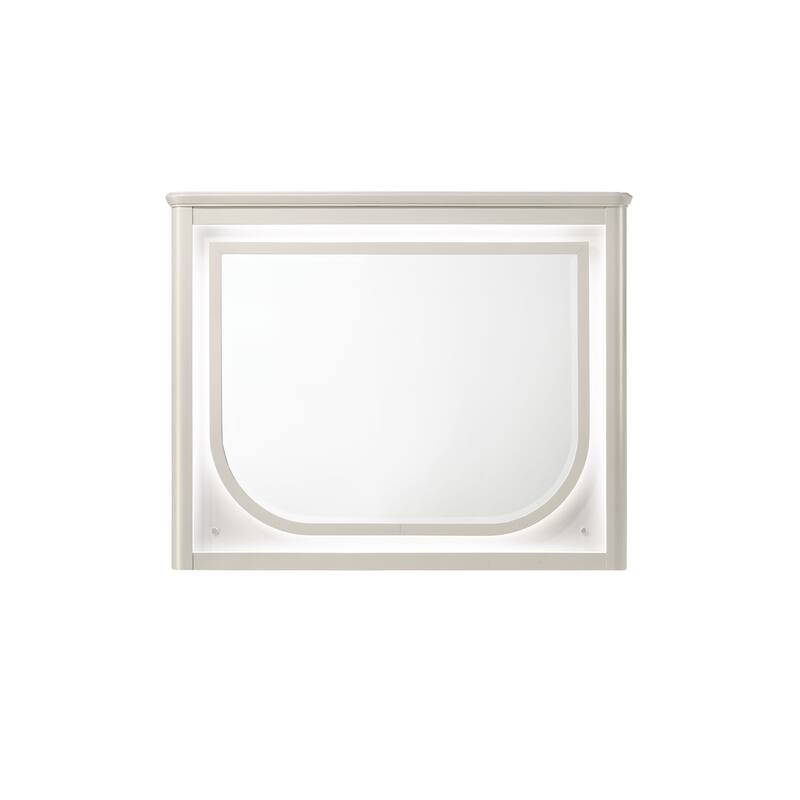 49" Laveda Pearl White Finish Mirror with LED Light