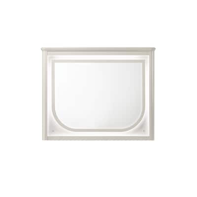 49" Laveda Pearl White Finish Mirror with LED Light