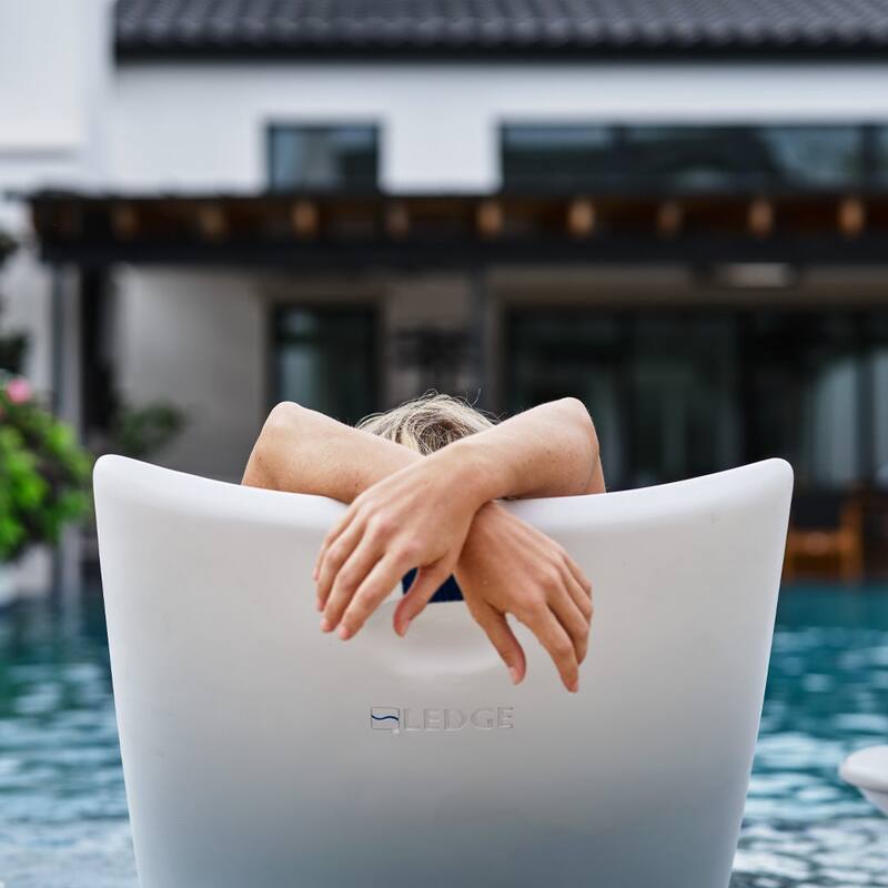 Ledge Lounger - Autograph Chaise - Inside Pool & Sun Shelf Lounge Chaise - Designed for Shelves Up to 12" - Set of 2