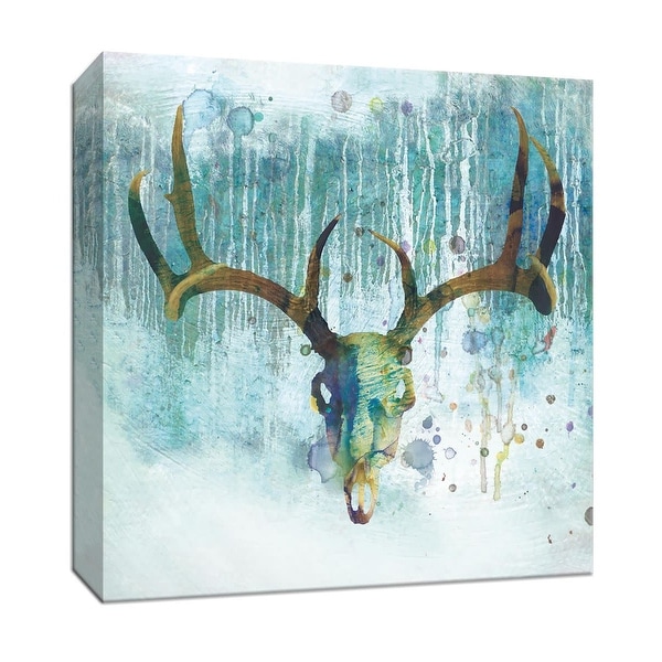 PTM Images 9-147073 PTM Canvas Collection 12" x 12" - "Beyond the Forest I" Giclee Deer Art Print on Canvas